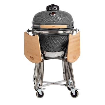 Parrilla Kamado Bbq-Grill Kadu K18 Ahumador Ceramico Color Gris